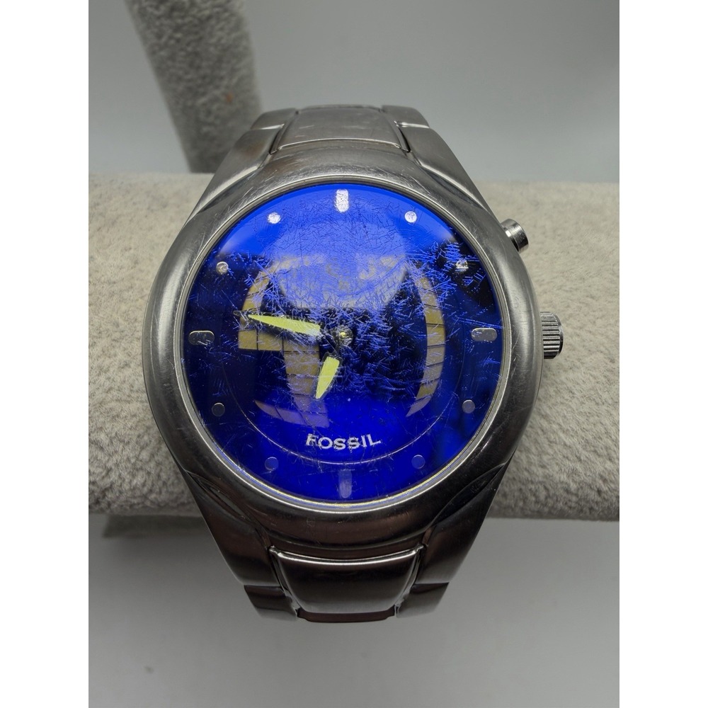Scratched Face Fossil JR-8096 Big Tic New Batteries Mens Watch 40MM 8"